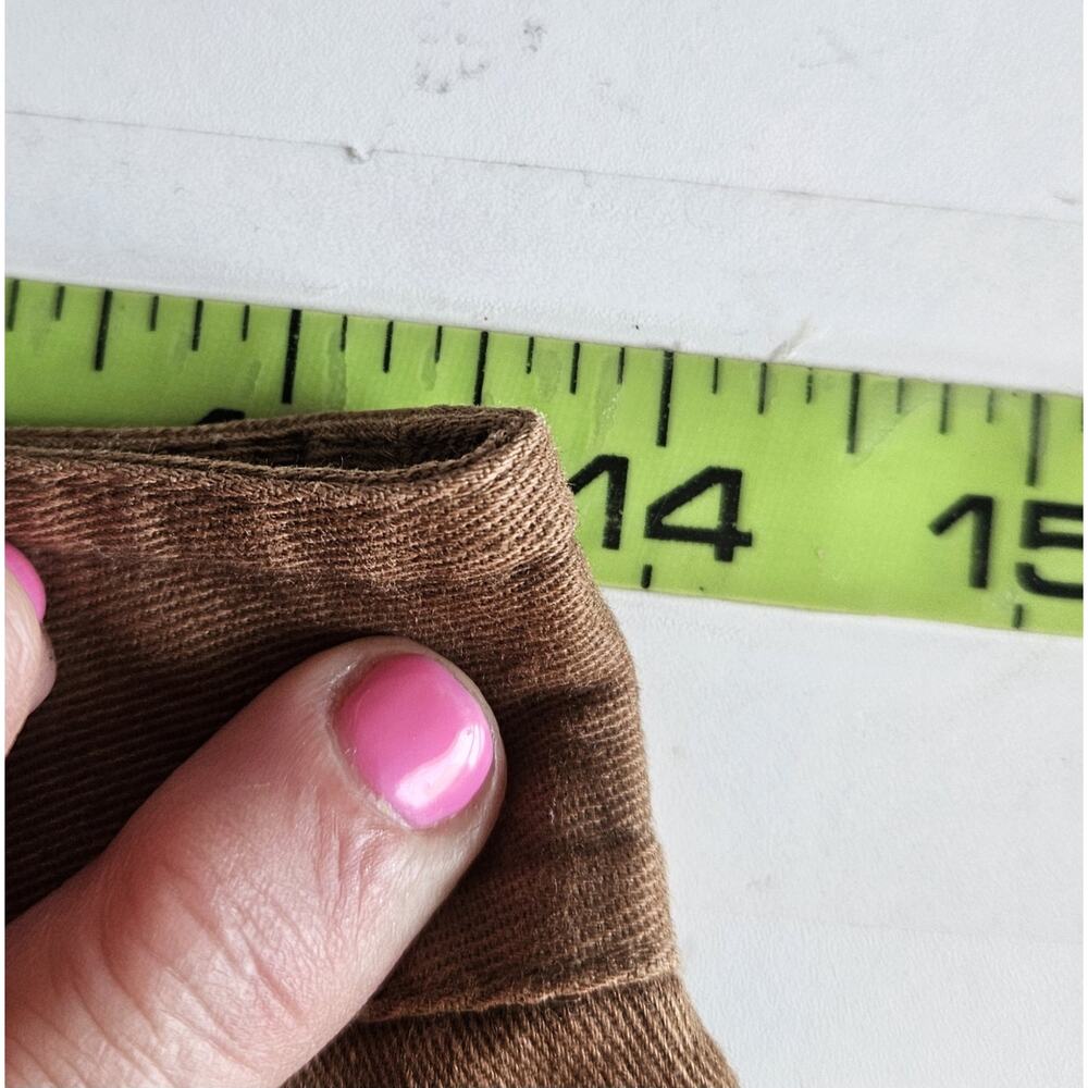 Talbots Petite Size 2 Stretch Linen Blend Brown Shorts Y2K Boho Dark Academia - Picture 9 of 10